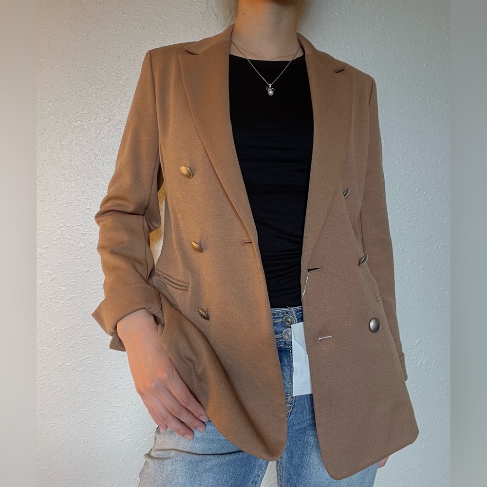 Brand New COMME CA ISM Tan Brown Blazer